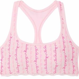 PINK x LoveShackFancy Cotton Racerback Bralette